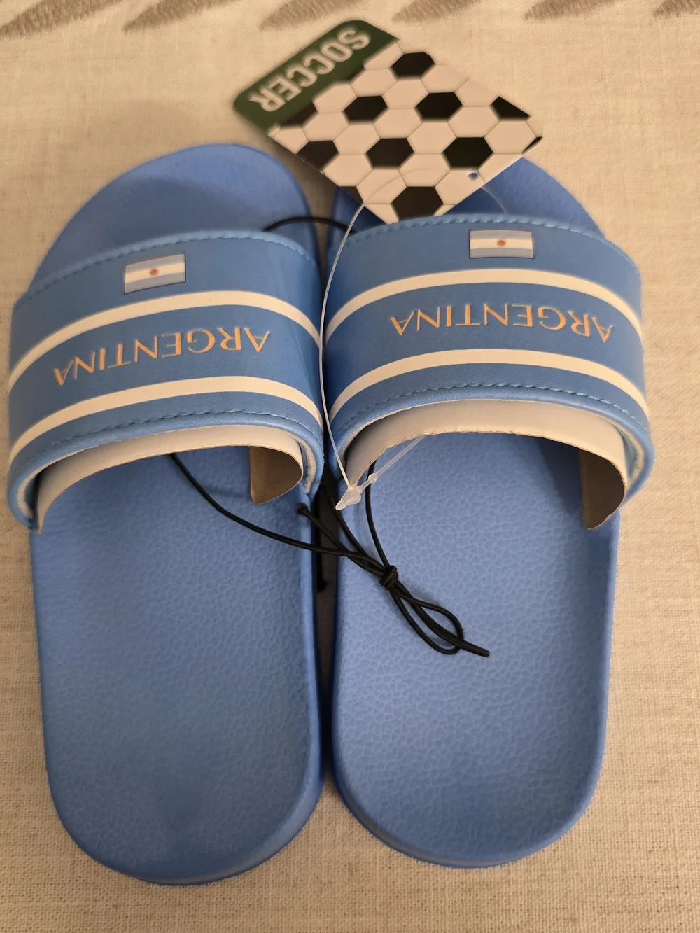 Kids Soccer Fan FIFA Slide Sandals – Argentina Size 9/10 Toddler
